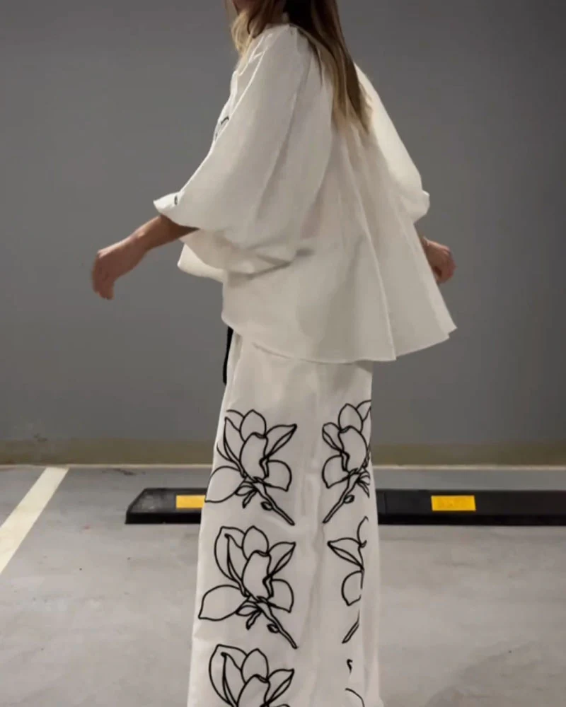 Ensemble Brodé | Coton | Fluide et Artistique – Image 4