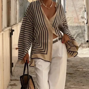 Ensemble Élégant Rayé | Coton | Chic et Décontracté