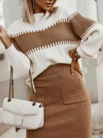Casual Knitwear Set | Ribbed Knit & Feminine Cut | Soft and Trendy – Image 5