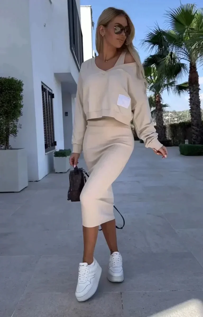 Soft Knit Casual Set | Everyday Elegance – Image 3