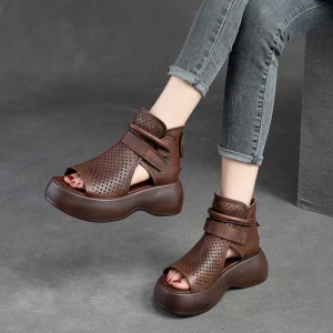 Leather Platform Sandals | Open Toe | Comfort and Style