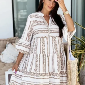 Baroque Trapeze Dress | Casual Elegance