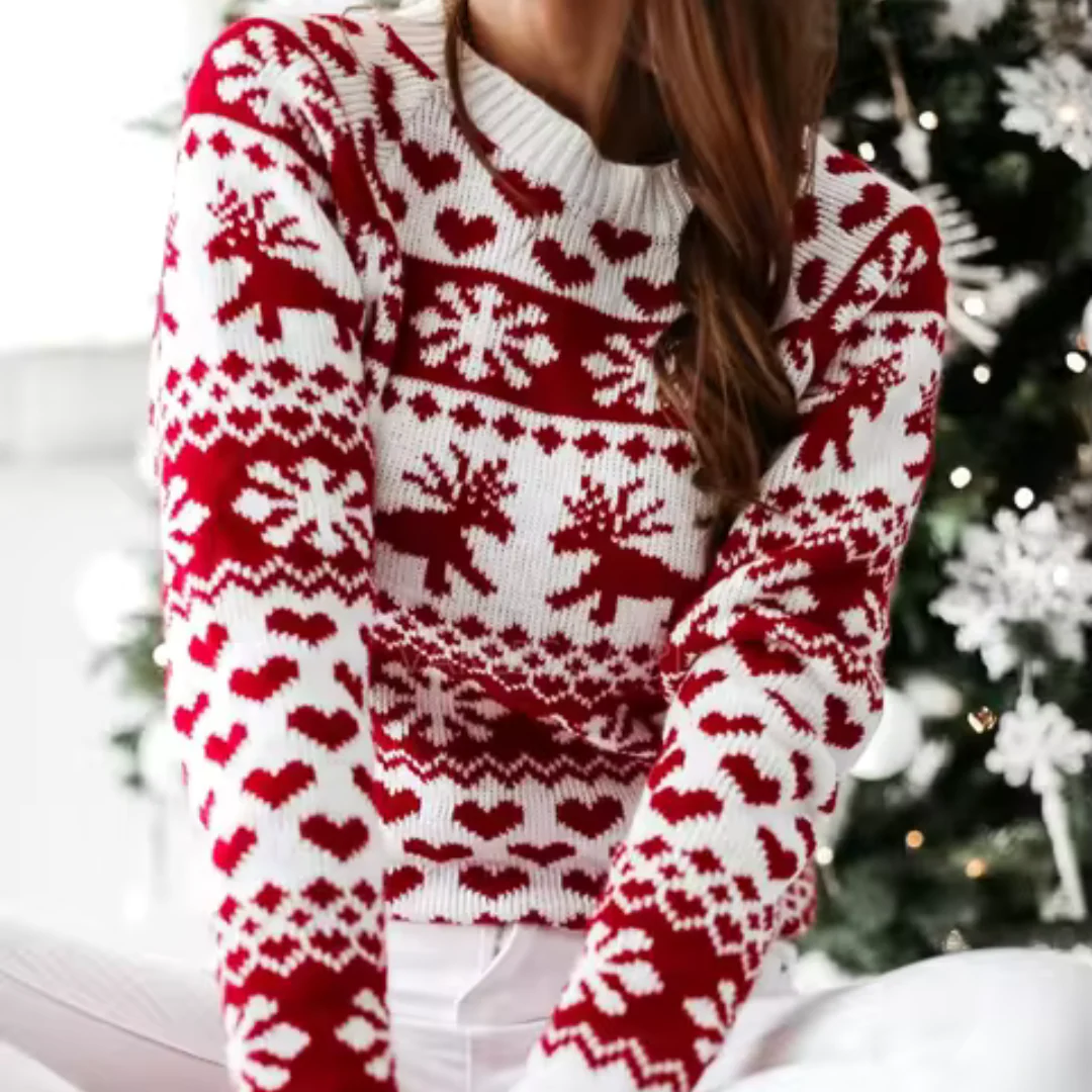 Holly - Pull de Noël | Motif Scandinave | Chaleur & Festivité – Image 5