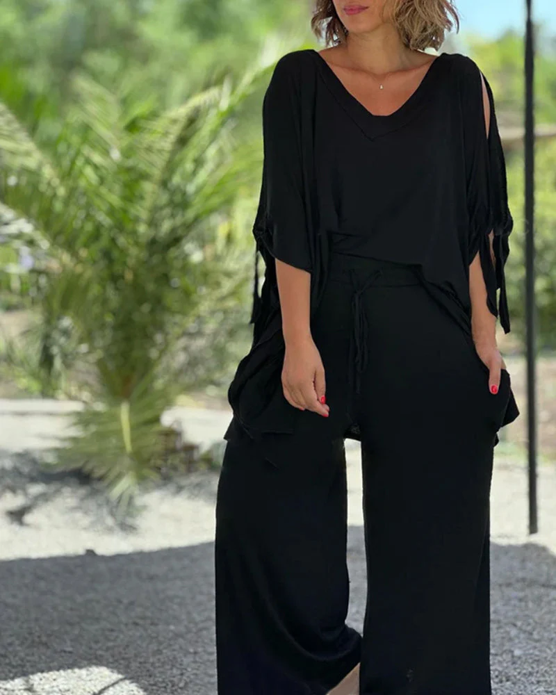 Ensemble Oversize Bleu Cobalt | Fluide et Confortable | Détente avec Style – Image 7