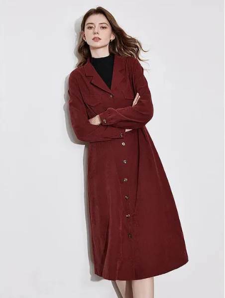 Robe Chemise Longue Manche Pour Femme | Midi – Image 5