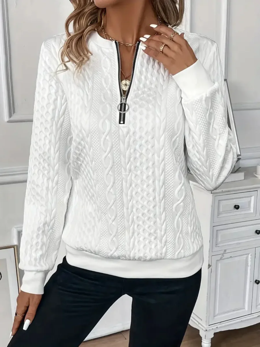 Pull Fermeture à Demi Zippée Pour Femme | Chaud – Image 2