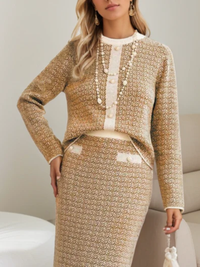 Golden Tweed Set | Two Pieces | Elegant and Structured – Image 4
