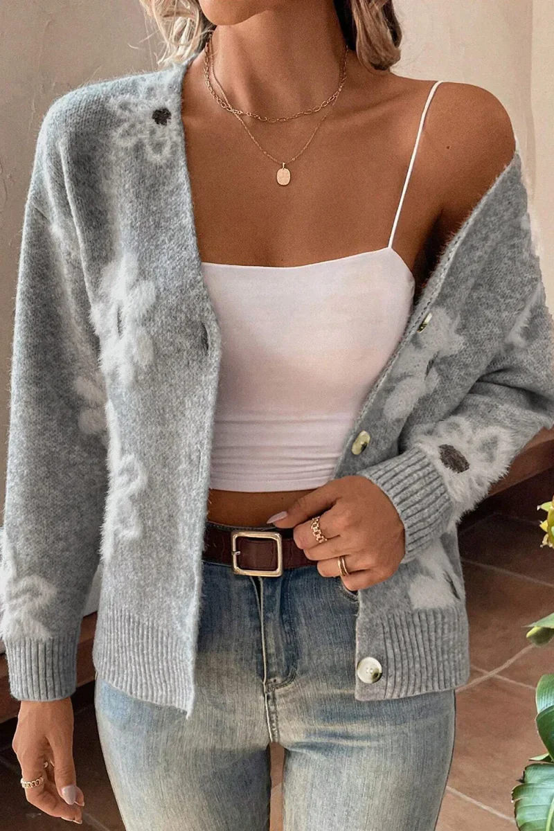 Emma | Cardigan Fleuri Douillet | Style Féminin | Tricot Doux – Image 7