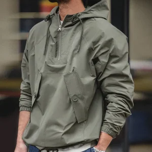 Hooded Windbreaker Jacket | Urban and Functional Style