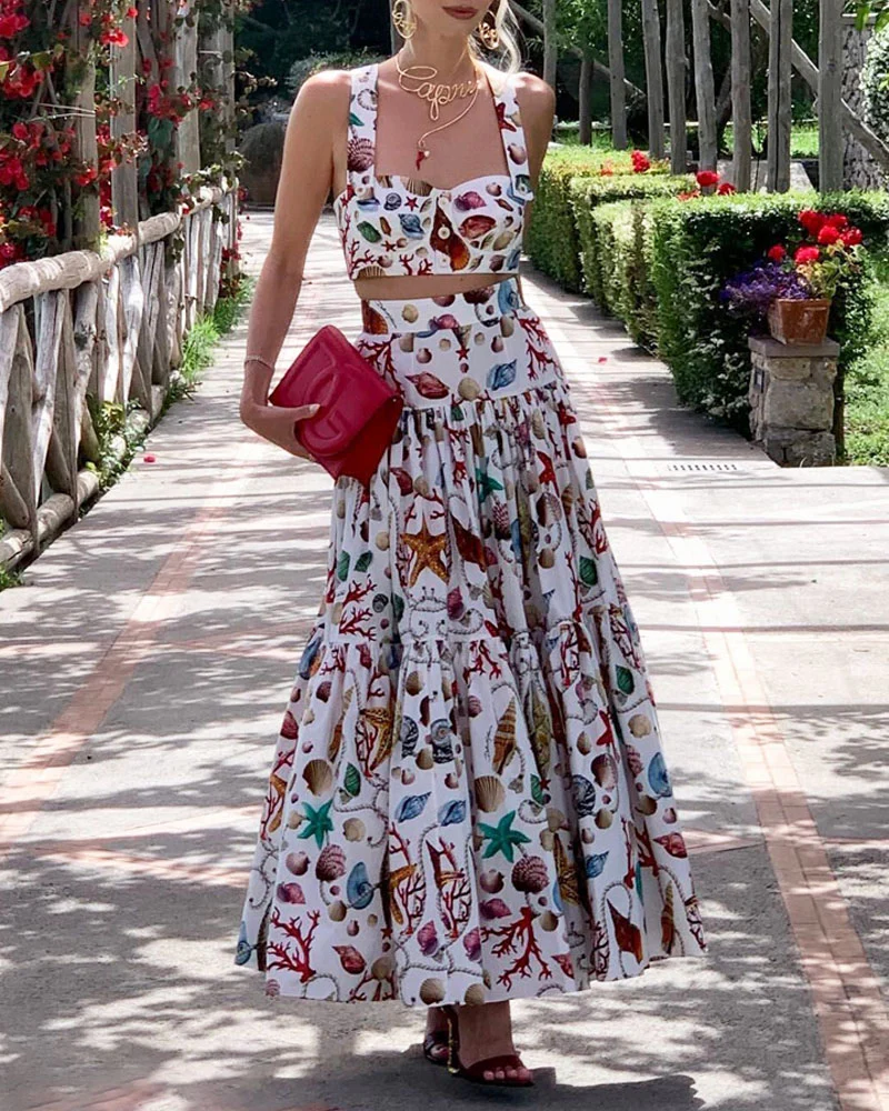 Ensemble Estival Imprimé | Coton | Élégant et Méditerranéen – Image 2