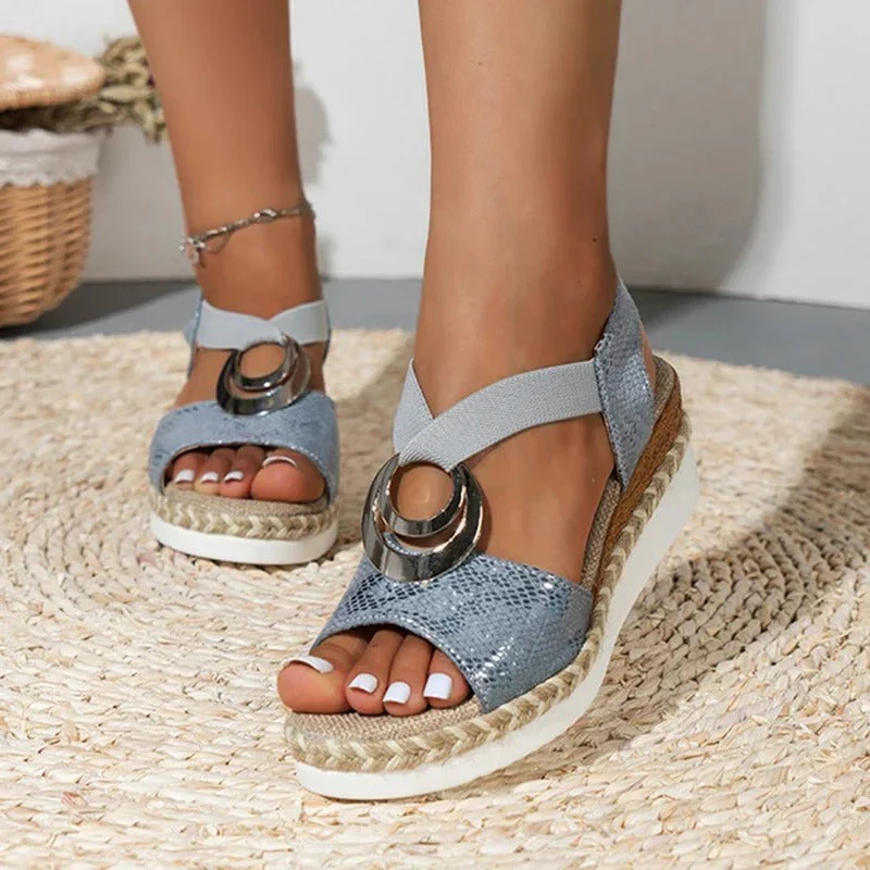 Glamour Riviera Compensated Sandals | Summer Elegance and Comfort – Image 9