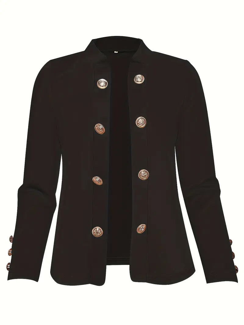 Structured Blazer with Gold Buttons | Sophisticated and Chic – Image 3