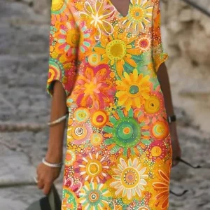 Floral Summer Dress | Cotton | Colorful and Comfortable