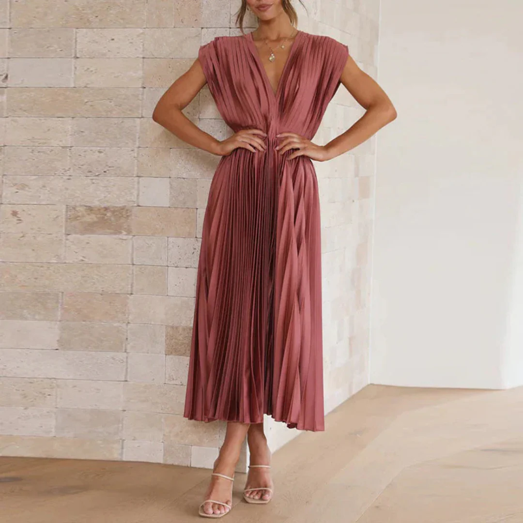 Robe d'invitée de Mariage Col en V Pour Femme | Maxi – Image 5