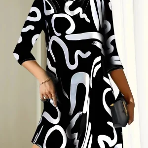 Robe Stylisé Imprimé abstrait Pour Femme | Mini