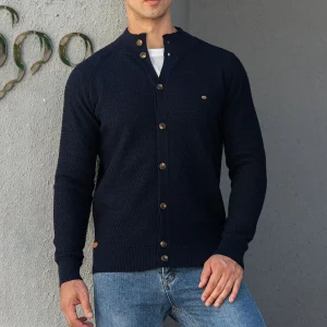 Hans | Cardigan Fermeture par Bouton Pour Hommes | Chaud