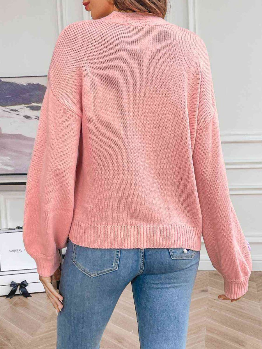 Cardigan en Maille Fleurie | Maille Douce | Confortable et Stylé – Image 3