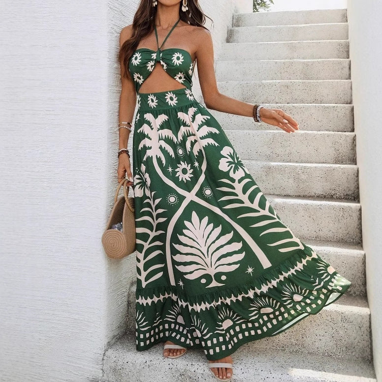 Bohemian Palmeraie Dress | Long and Halter Flared – Image 5