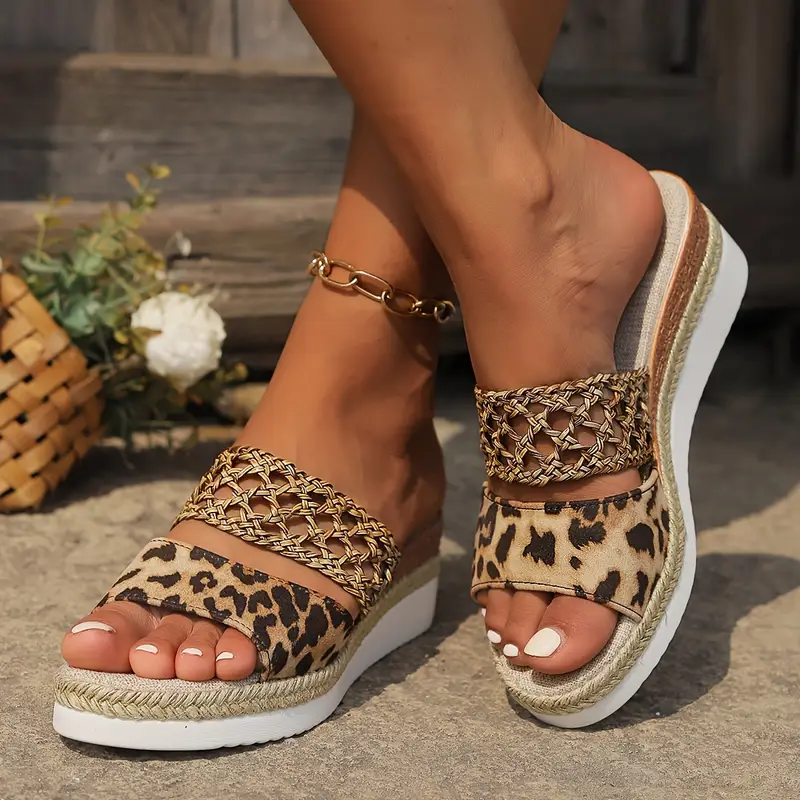 Leopard Compensated Sandals | Bold Summer Style – Image 2