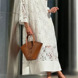 Robe Longue Dentelle | Élégance Ajourée et Esprit Estival