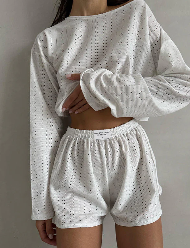 Ensemble Ajouré Blanc | Coton | Léger et Confortable – Image 2