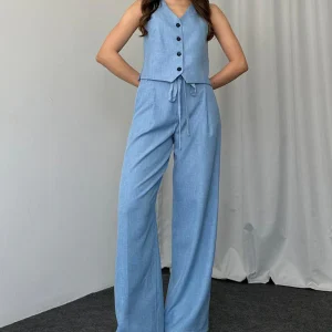 Ensemble Décontracté Sans Manches  | Élégance Moderne