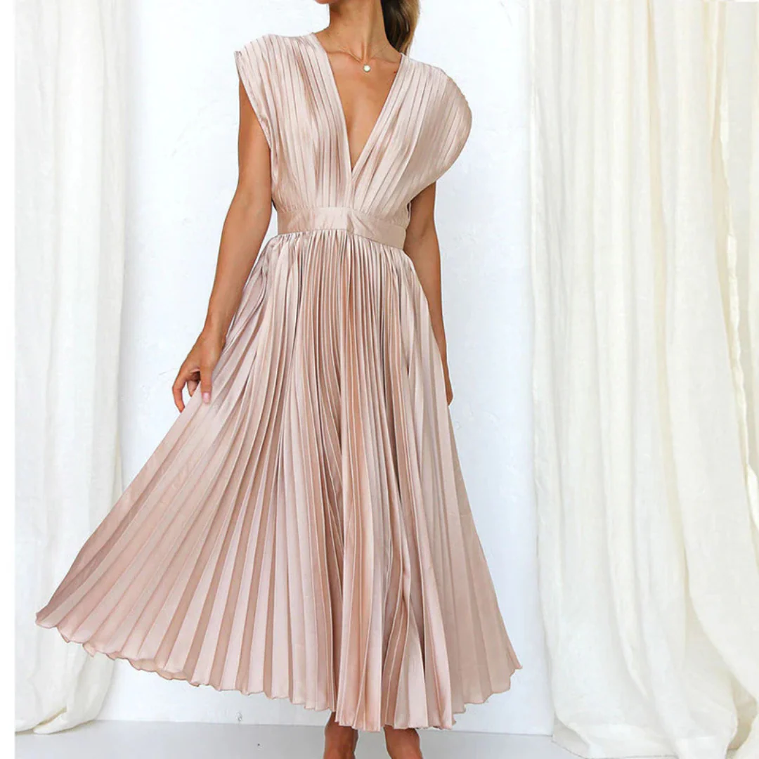 Robe d'invitée de Mariage Col en V Pour Femme | Maxi – Image 3