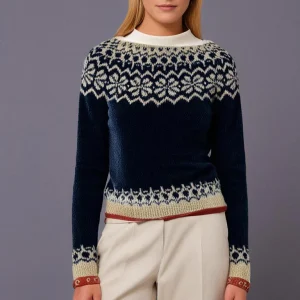 Ingrid - Pull Hiver | Motif Nordique | Laine Douce