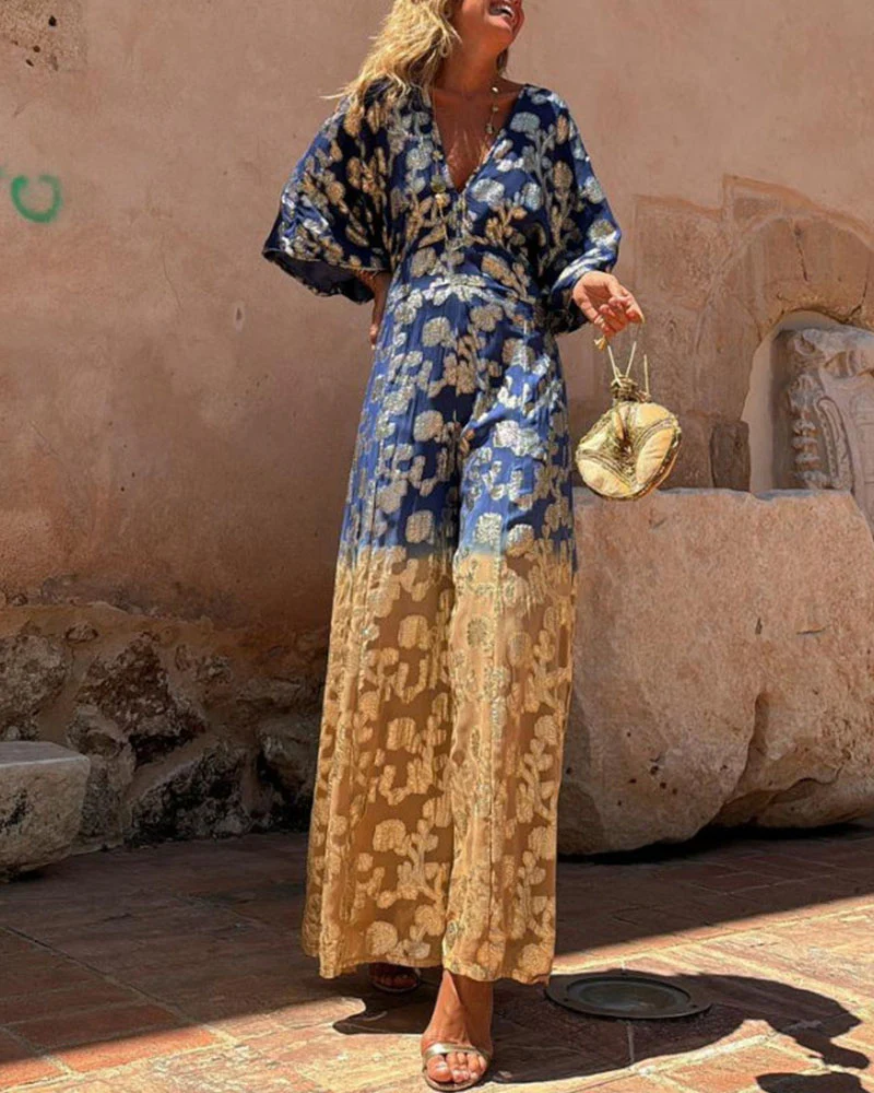 Robe Longue Dégradée | Viscose | Bohème Chic & Fluide – Image 3