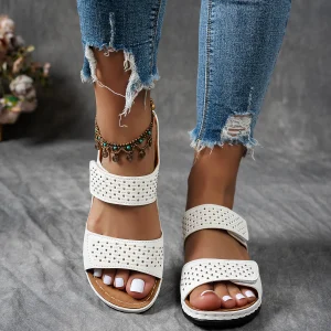 Open Sandals with Perforated Straps | Lightweight Comfort and Summer Style