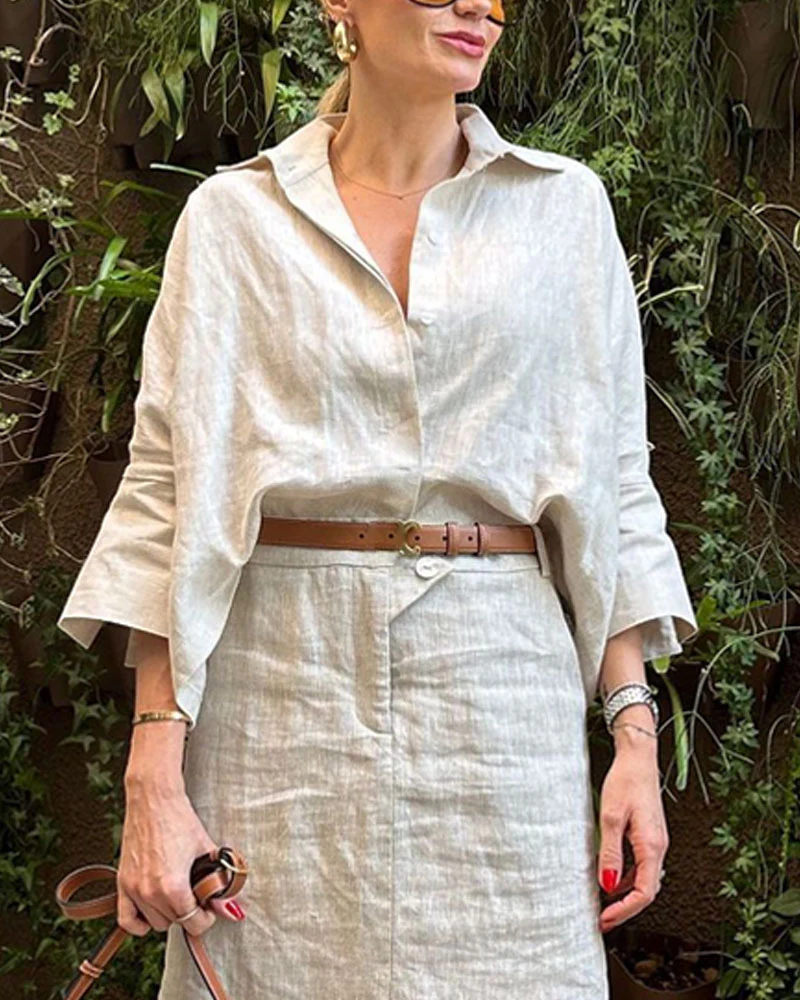 Ensemble Long en Lin | 100% Lin | Élégance Naturelle et Légère – Image 3