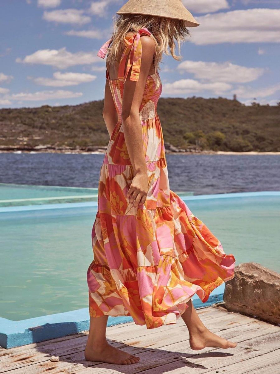 Colorful Printed Strapless Maxi Dress | Esprit Vacances – Image 4