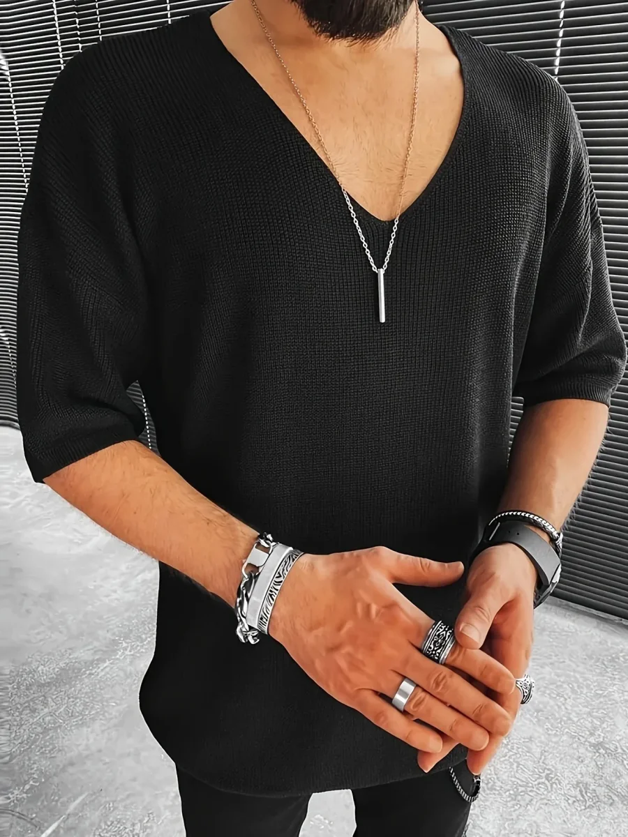 Oversize V-neck Sweater | Minimalism and Pure Elegance – Image 3