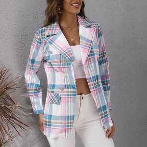 Pastel Check Blazer | Colorful and Elegant