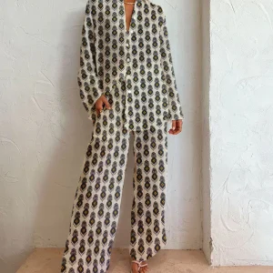 Women's Printed Set | Shirt & Pants | Comfortable Fit