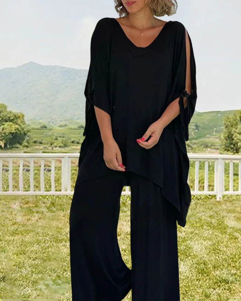 Ensemble Oversize Bleu Cobalt | Fluide et Confortable | Détente avec Style – Image 9