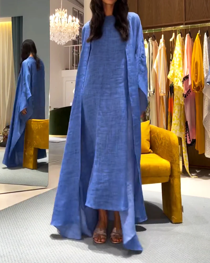 Robe Longue Oversize | 100% Lin | Élégante et Fluide – Image 3