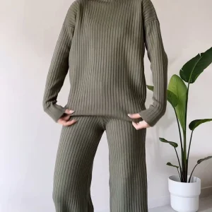 Ensemble Maille Côtelée | Coton | Confortable et Tendance