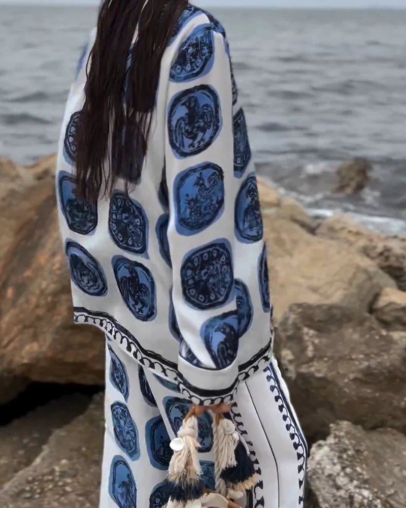 Ensemble Artistique Bleu | Coton | Fluide & Élégant – Image 6