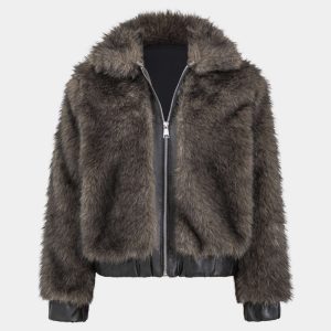 Zipped Faux Fur Jacket | Modern Warmth and Bold Style