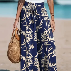 Pantalon Large Imprimé Floral | Léger et Estival