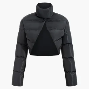 Short Cropped Jacket with High Collar | Futuristic Volume and Urban Audacity