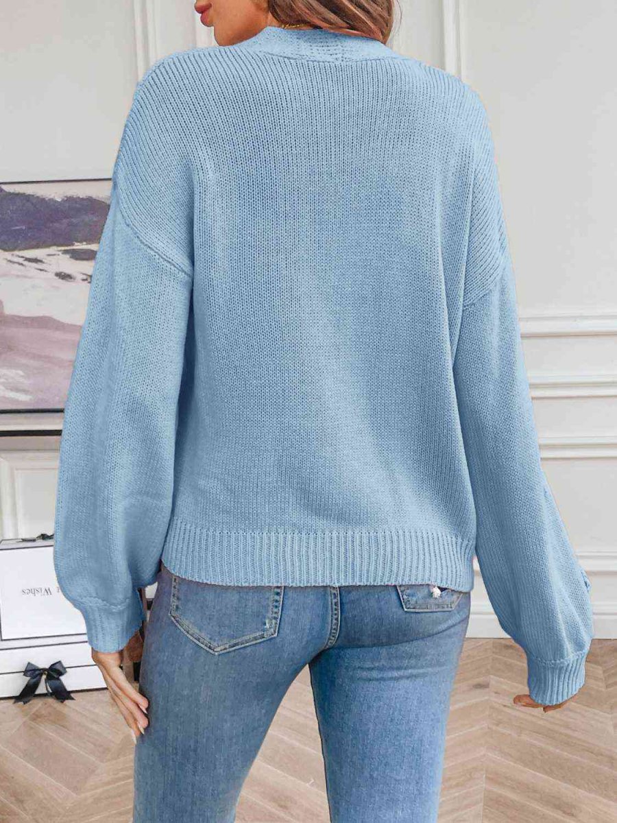 Cardigan en Maille Fleurie | Maille Douce | Confortable et Stylé – Image 9