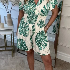 Combinaison Courte Tropicale | Viscose | Fraîche & Décontractée