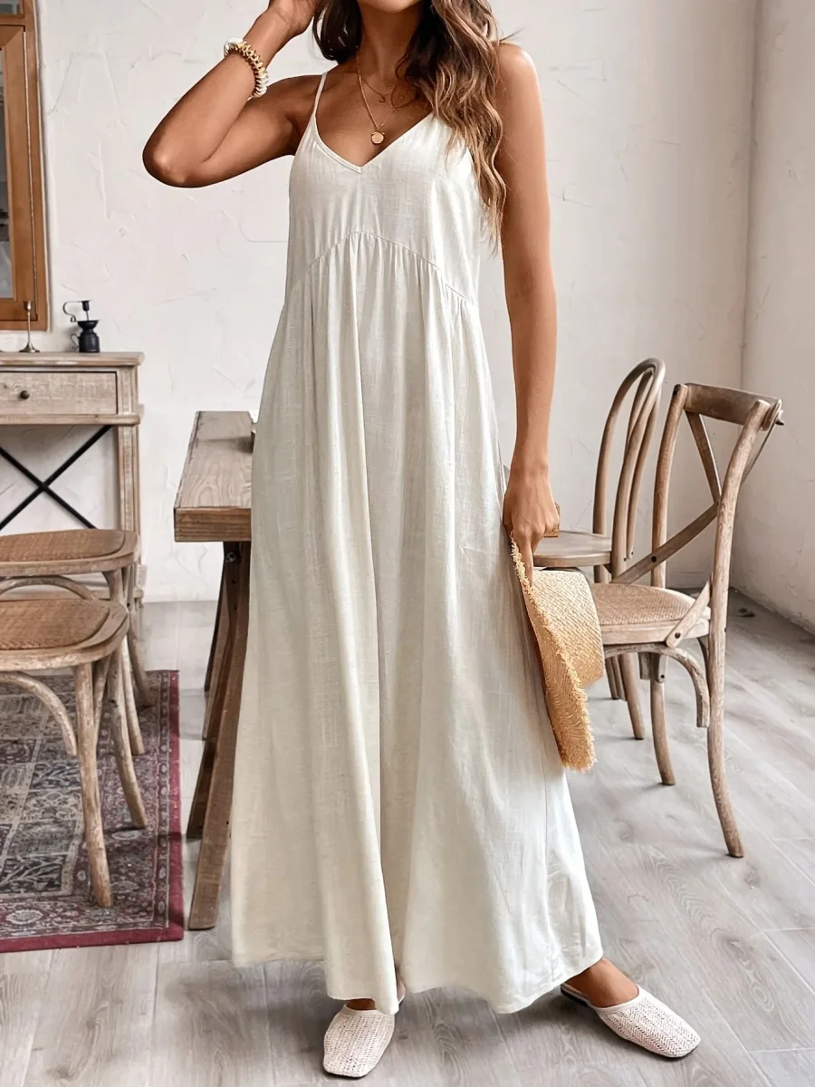 Thin Straps Maxi Dress | Minimalism and Natural Elegance – Image 3