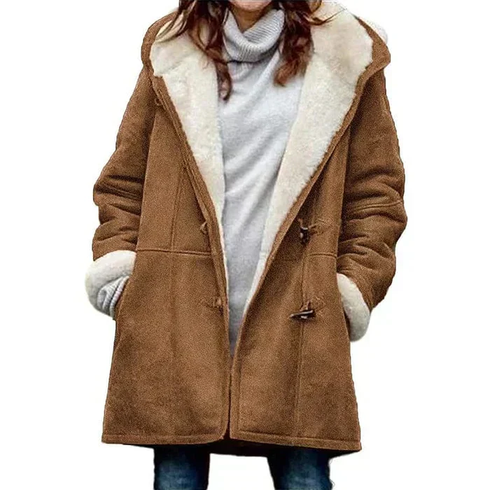 Nordica Douceur | Women's Hooded Coat Lined with Knotted Buttons – Image 9