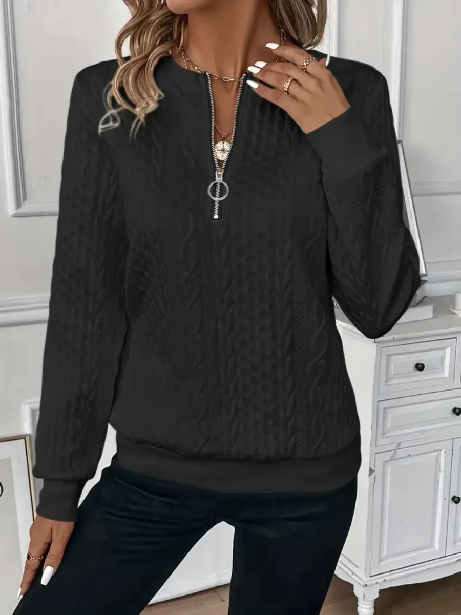 Pull Fermeture à Demi Zippée Pour Femme | Chaud – Image 4