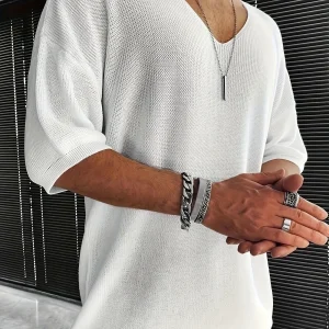 Oversize V-neck Sweater | Minimalism and Pure Elegance