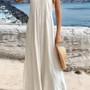 Thin Straps Maxi Dress | Minimalism and Natural Elegance
