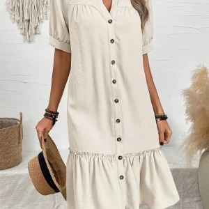 Elegant Button-down Shirt Dress | Casual and Chic